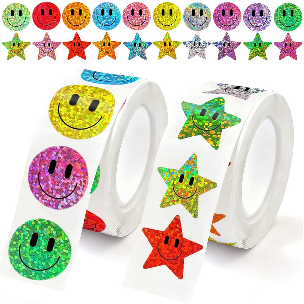 Beauty Glazed Makeup - JCAC 500pcs/bag Smiling Glitter Star &