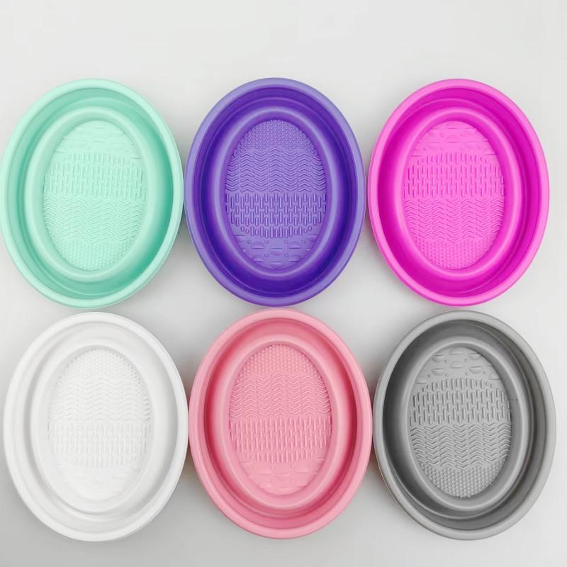 Beauty Glazed Makeup - Folding Powder Puff Cleaning Bowl Eyeshadow