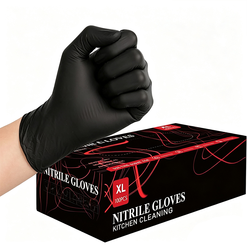 Beauty Glazed Makeup - 20/60/100PCS Black Disposable Nitrile Gloves Powder