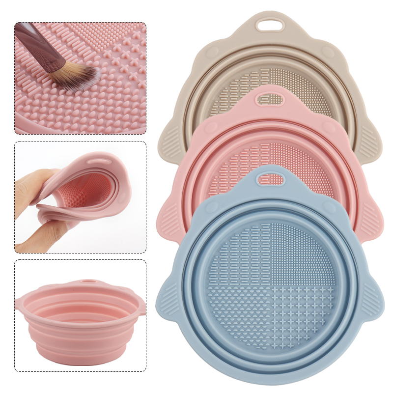 Beauty Makeup Brushes - Foldable Scrubbing Silicone Bowl Cosmetic Brush