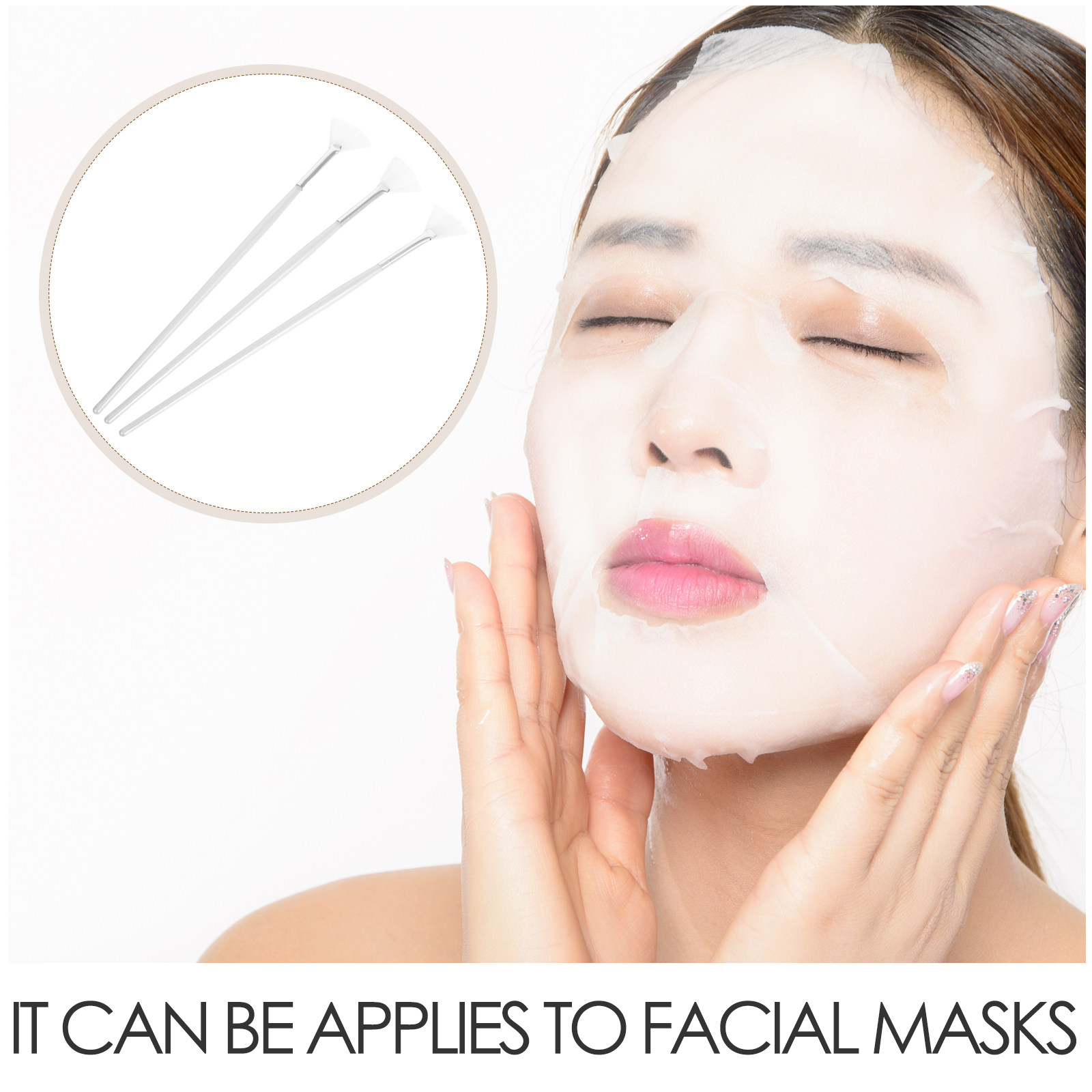3Pcs Face Mask Applicator Brus - огляд і ціна Beauty Makeup Brushes