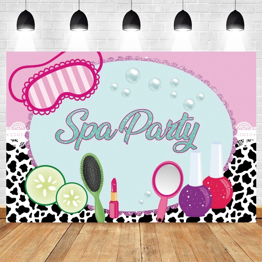 Spa Party Themed Backdrop for  - огляд і ціна Photo Beauty Makeup