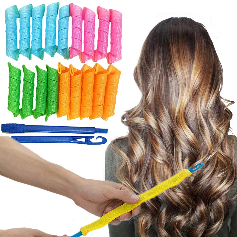 18pcs Heatless Hair Curlers No - огляд і ціна Hair Curling Wand