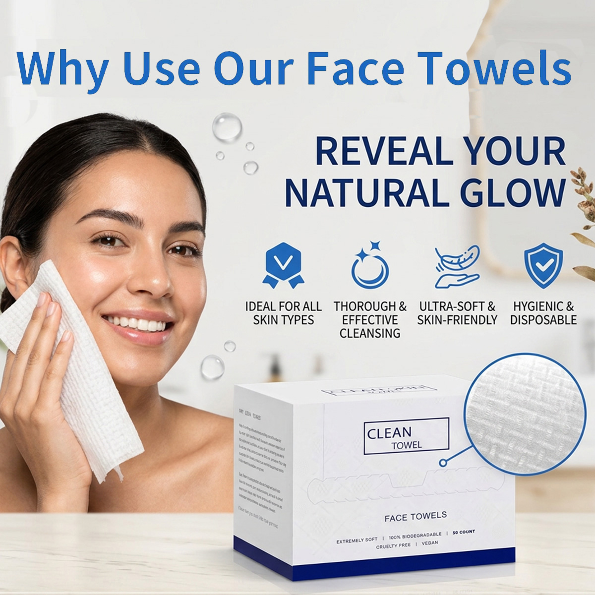 50Pcs/Box Disposable Face Towe - огляд і ціна Beauty Makeup Wholesale