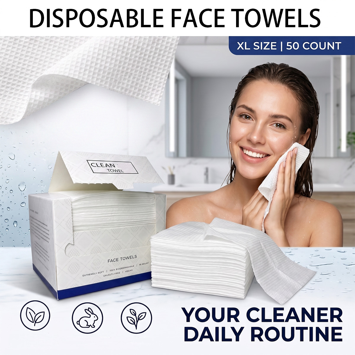 50Pcs/Box Disposable Face Towe - огляд і ціна Beauty Makeup Wholesale