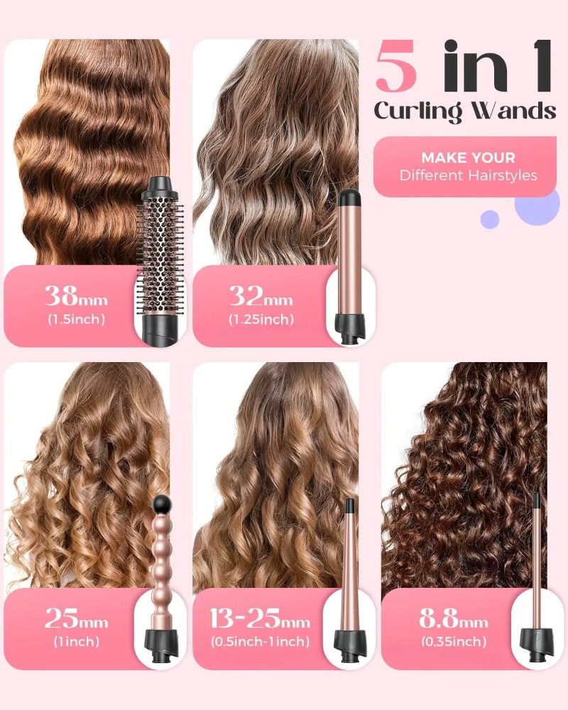 Luxury 5 In 1 Ceramic Hair Cur - огляд і ціна Hair Curling Wand